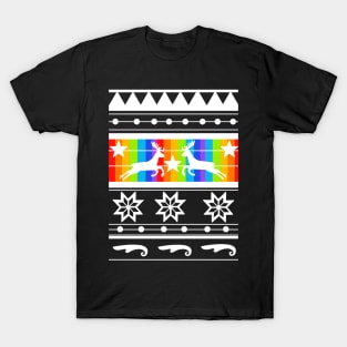 Rainbow Christmas Sweater T-Shirt